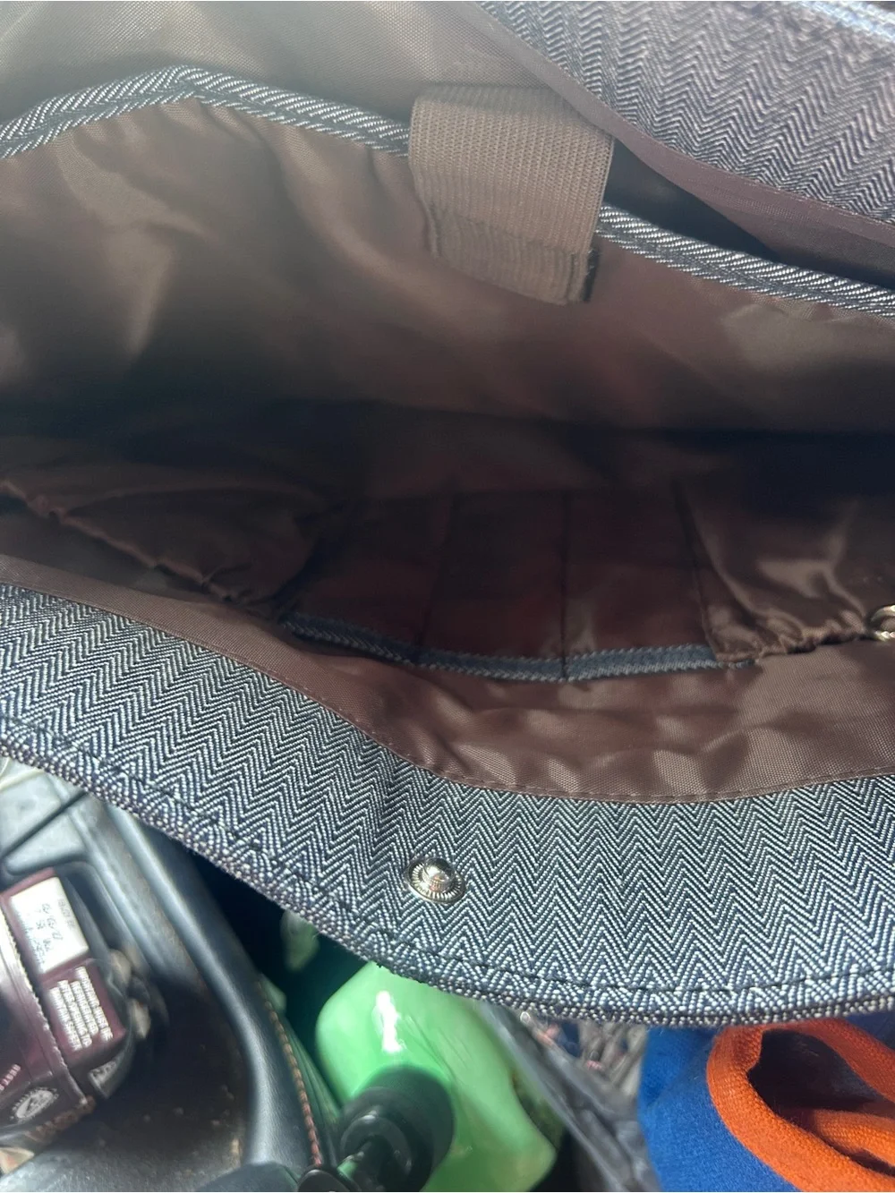 Herringbone Pattern lap top bag choice of free bag charm